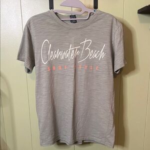 Surf Style Clearwater Beach Men's Tee in Light Gray